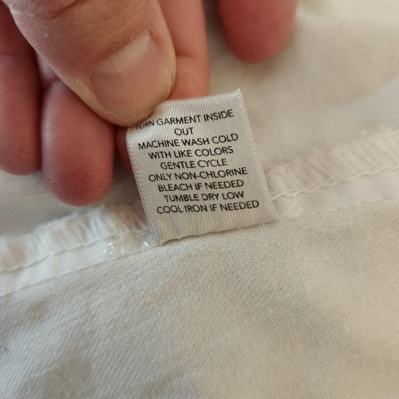 C J Banks White Jean Jacket Embroidered, sz 3X - Picture 10 of 11